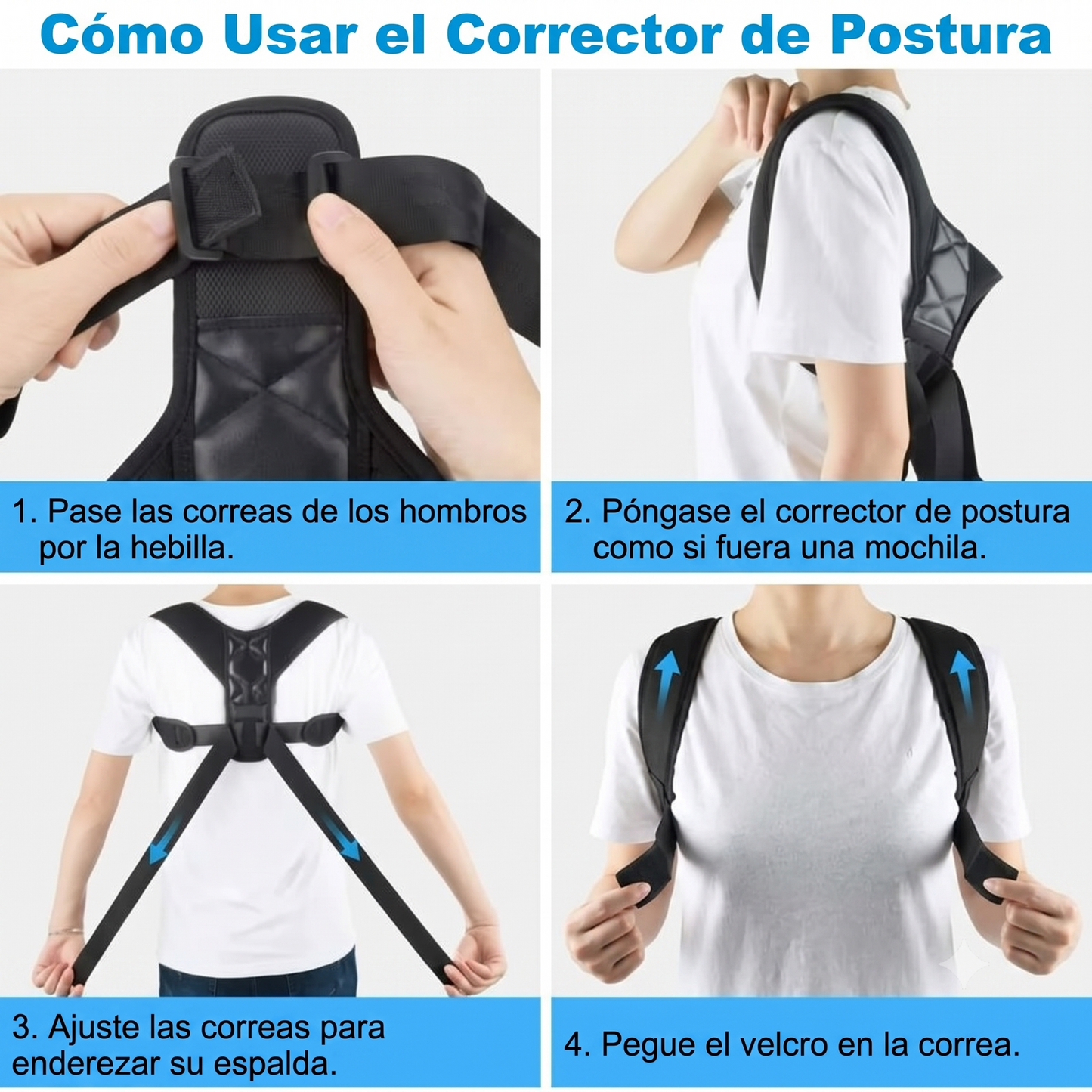 Corrector de Postura de Espalda y Hombros | Unisex Transpirable